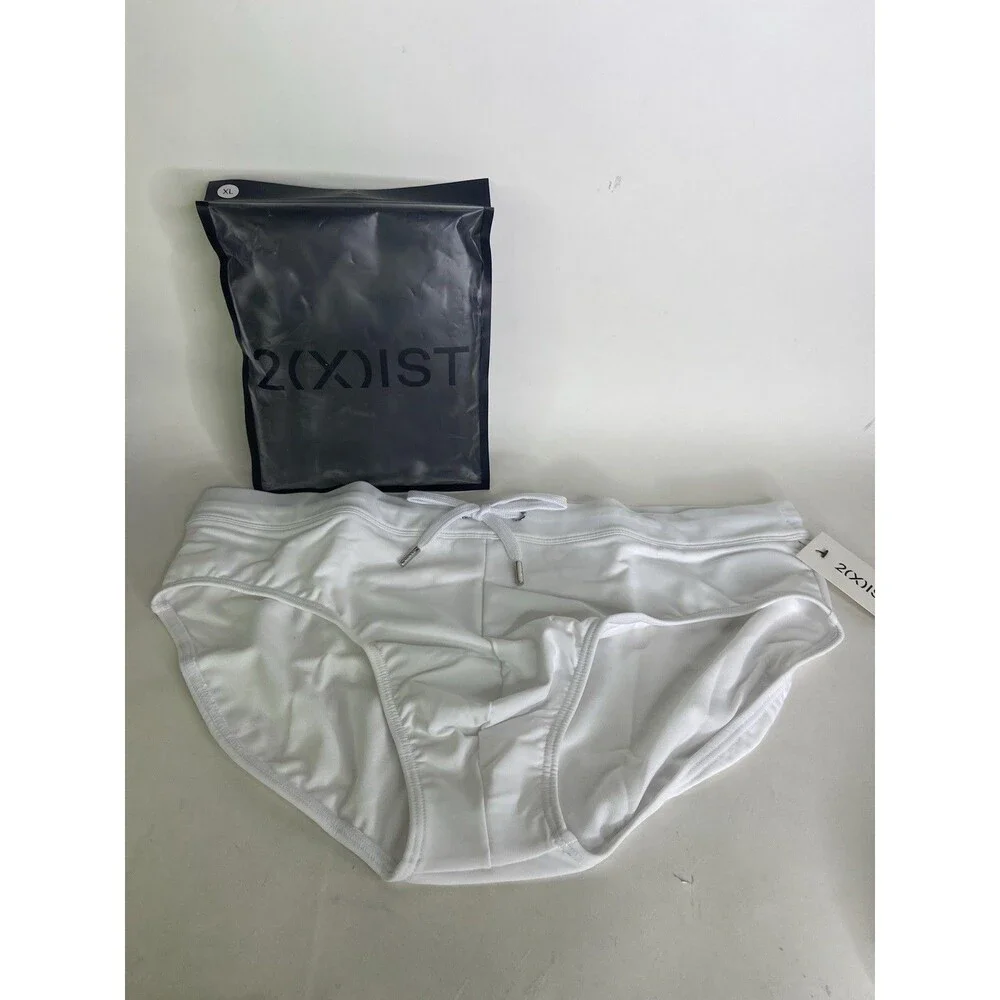 2XIST Essentials Rio Swim Brief Swimwear Bottoms White Mens Size XL